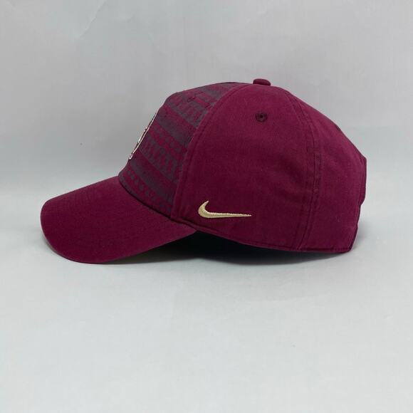 NIKE Garnet Florida State Seminoles Benassi Slide Adjustable Hat - Picture 2 of 12